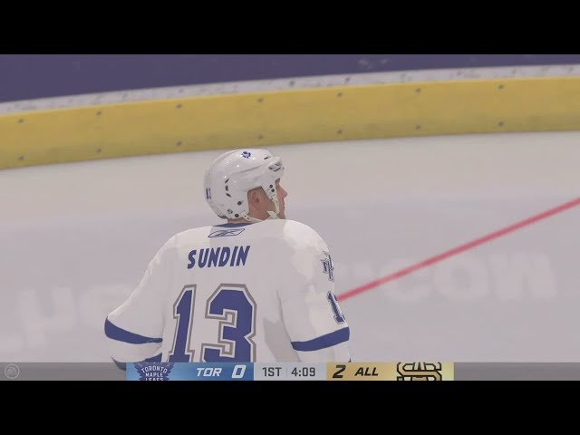 Maple Leafs Mats Sundin Levels Denis Potvin Into The Boards