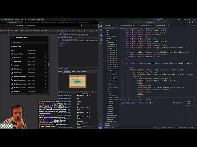 Day 143 learning web dev: Building a Google Drive clone (no AI)
