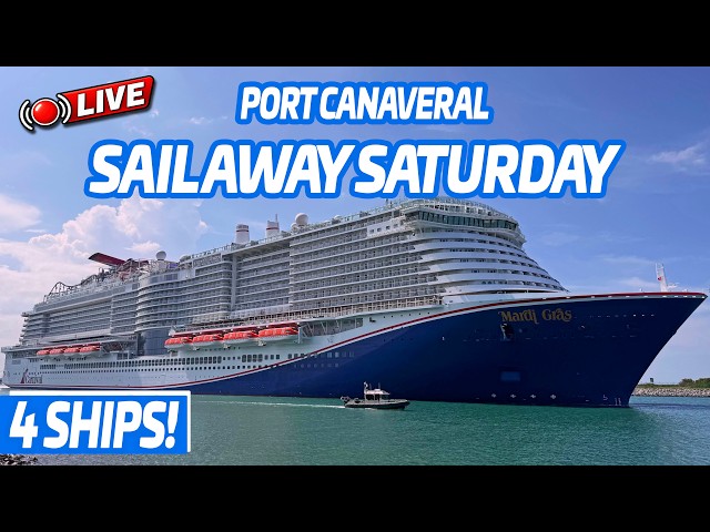 🔴 LIVE: 4 Cruise Ships Sail Away from Port Canaveral! Carnival Venezia Returns & More | 10.10.26