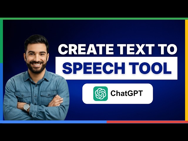 How to create text to speech tool with ChatGPT[2026 Full Guide]