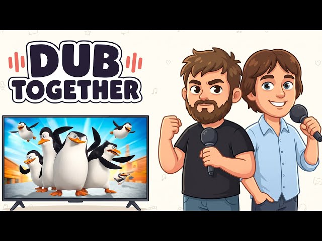 THE PENGUINS' VOICE OVER IS AWESOME!!! FUNNY DUB TUGETHER!!!