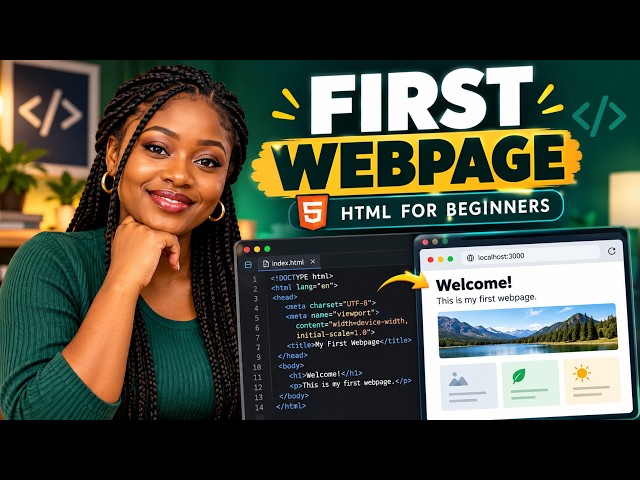Build Your First Webpage from Scratch | HTML for Beginners 2026