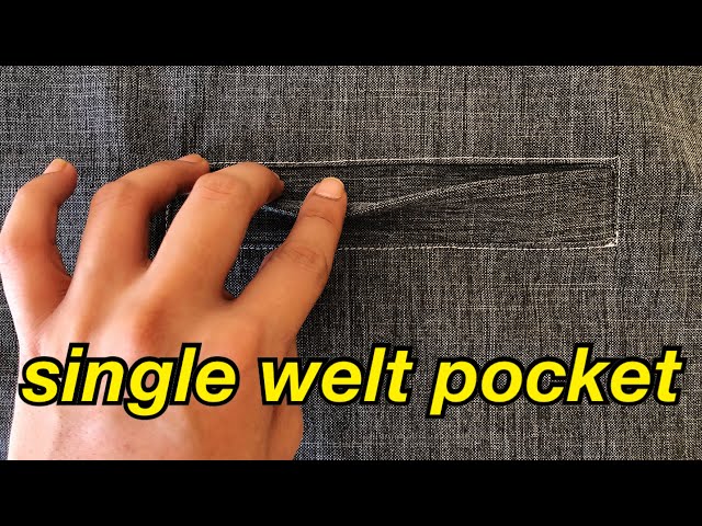 SINGLE WELT POCKET TUTORIAL | SEWING | PATTERN MAKING | LA MODÉLISTE