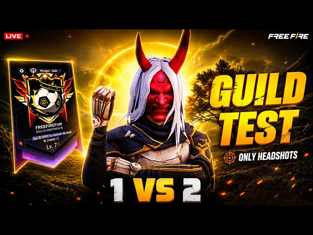 FREE FIRE LIVE🔴1VS2 GUILD TEST🎯0909 #freefire #guildtestlive #live
