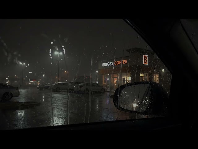 Calming Storm Heavy Rain & Thunder on Car Window - Relieve Anxiety, Calm Your Mind, White Noise