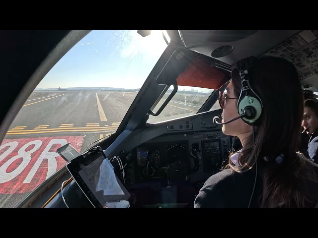 Beautiful Female Pilots In Cockpit | Airplane Take Off | Pilot View