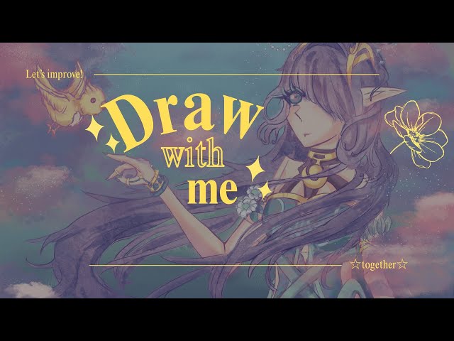 ☆Draw with me!- Trying a new artstyle ♡