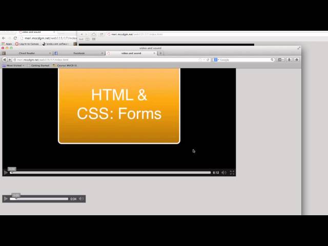 HTML & CSS - sound and video