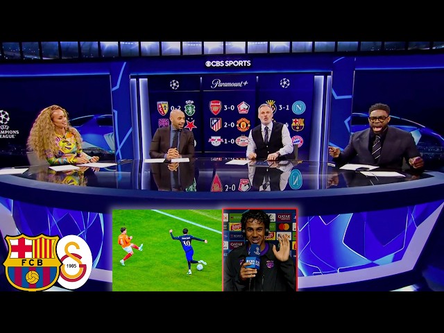 Barcelona vs Galatasaray 4-1 Lamine Yamal Interview with Thierry Henry, Jamie Carragher & Micah🔥