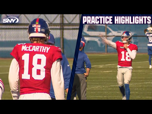 J.J. McCarthy's first practice as Giants' starting QB ahead of Texans matchup