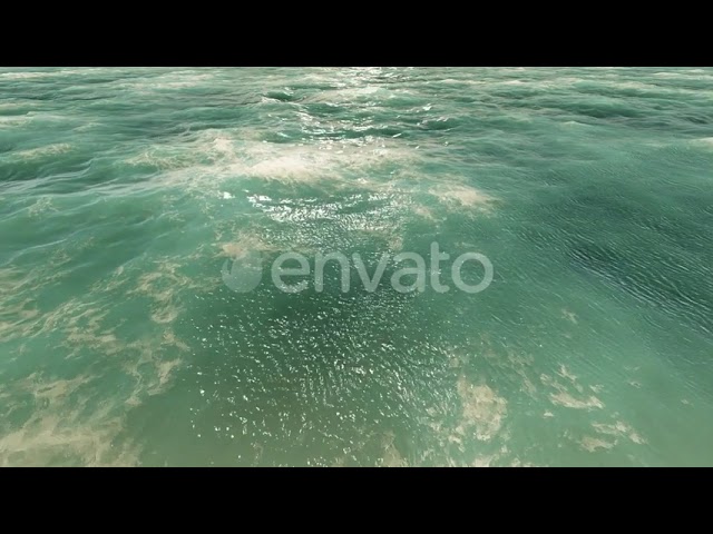 Seamless Loop of Realistic Ocean Waves with Sun Reflection