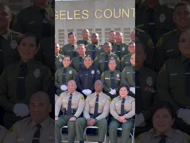 Custody Assistant Class #107 Graduation Photo with LASD executives and South Bay PD Chiefs.