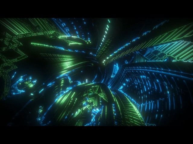 Fractal Dive 4K VJ Loop 4K Background Blue Green Trippy Visual