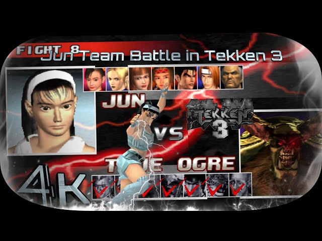 Jun Team Battle in Tekken 3 UHD 4K 60 FPS 