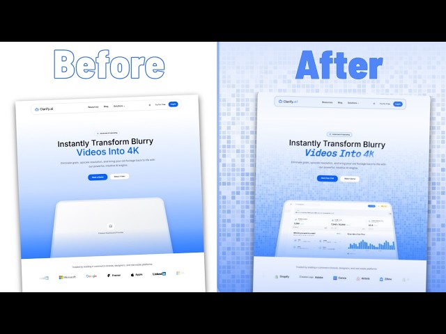 How I Built the AI Video SaaS Landing Page | Before Vs After