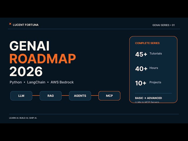 Complete Generative AI Course 2026 | Python | LangChain | RAG | MCP | Agents | AWS Bedrock