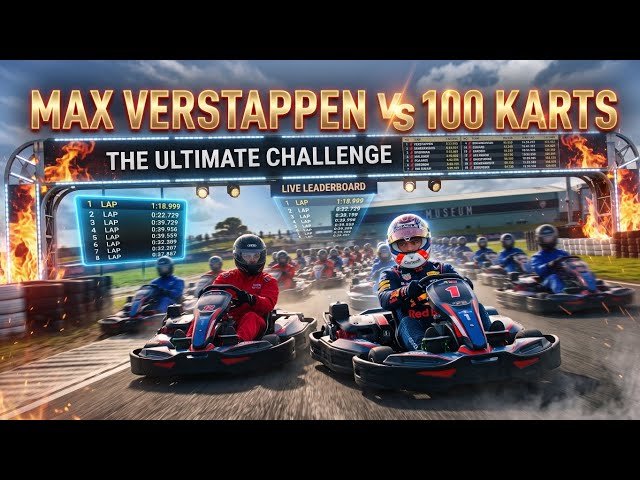MAX VERSTAPPEN VS 100 KARTS || FULL HIGHLIGHT || NO COMMENTARY ⚡⚡⚡
