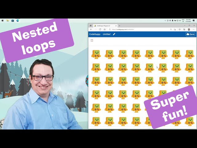 JavaScript tutorial 8/24: Nested for loops | Coding for beginners