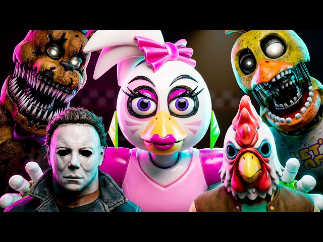 VR ЧИКА СТАЛА БОЛЬШОЙ И ЗАЩИЩАЕТ ОХРАННИКА В ПИЦЦЕРИИ BONELAB MOD FNAF DLSS 5