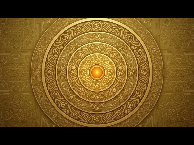 SACRED OM GOLDEN MANDALA Art in 4K | GOLD COLLECTION | Art for TV | Meditation & Relaxation