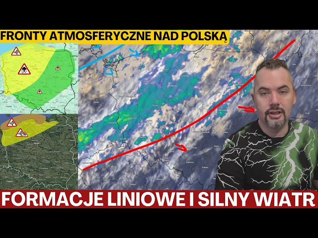 Fronts over Poland: storms and squall lines in the north, strong wind on the coast. Storm forecast