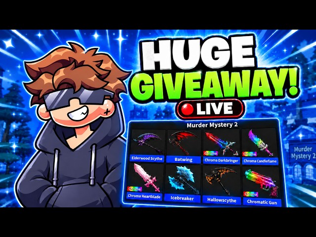 🔴MM2 GIVEAWAY LIVE!🔴 Get Your Free GODLYS! 🎁 #roblox #mm2 #giveaway