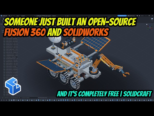 Free Clone of Fusion 360 and SolidWorks Is Here — Autodesk and Dassault Won’t Like This | Solidcraft