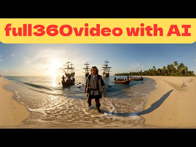 The 32nd AI-generated 360-degree VR video depicts Christopher Columbus' discovery of America.