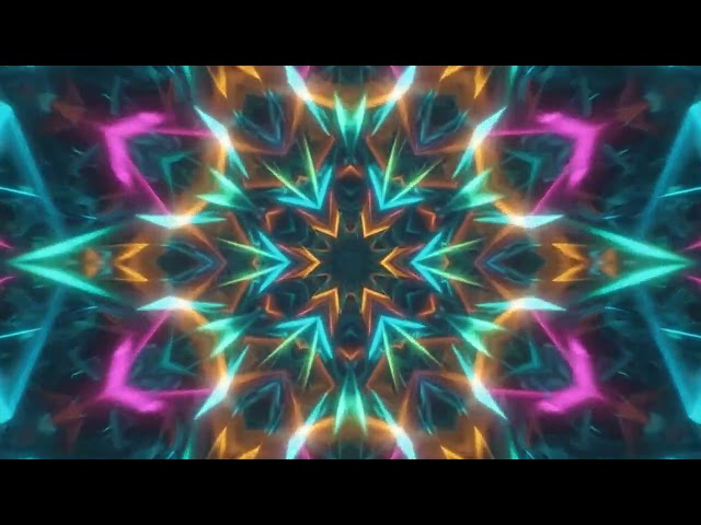 Colorful Kaleidoscope Animation With Dynamic Motion — Deep Cyan + Magenta + Amber + Emerald