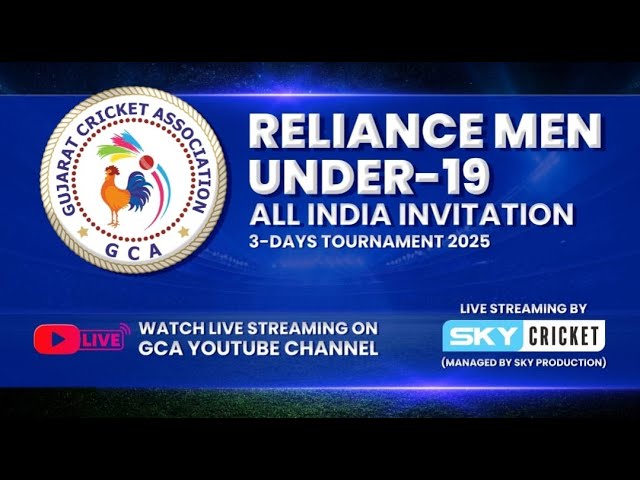 DAY-1 | JAMMU KASHMIR vs GUJARAT-2 | ROUND-2 | RELIANCE MEN U-19 ALL INDIA INVITATION TOURNAMENT