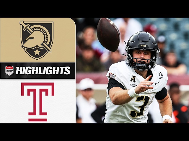 Army Black Knights vs. Temple Owls | Full Game Highlights | ESPN College Football