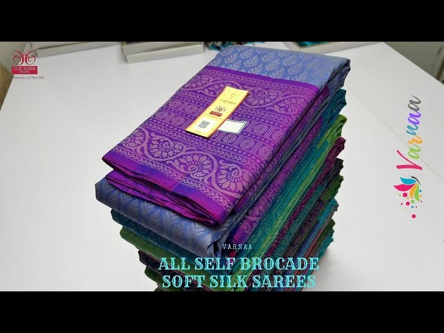 GRAND ZARI WORK SILK BROCADE SAREES WITH SILK MARK