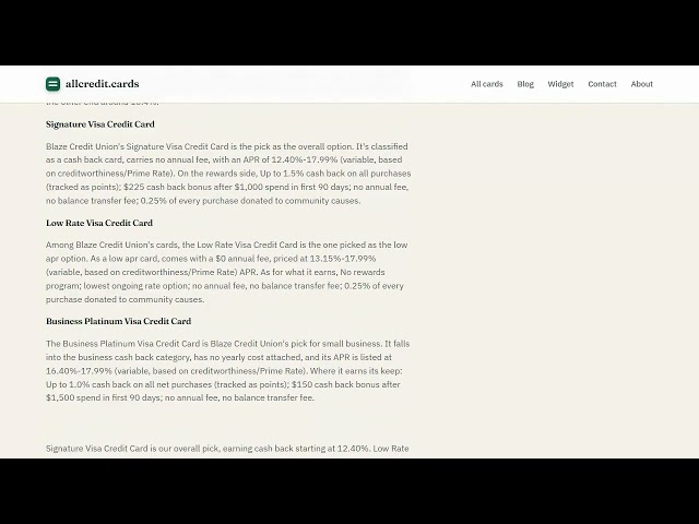 Best Blaze Credit Union Credit Card (2026) — Compared & Explained