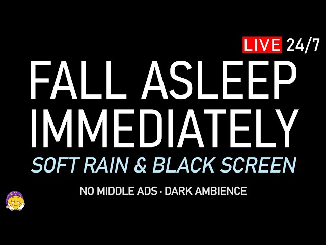 🔴 FALL ASLEEP IMMEDIATELY | Soft Rain Sounds + Black Screen | Insomnia Relief & Total Comfort