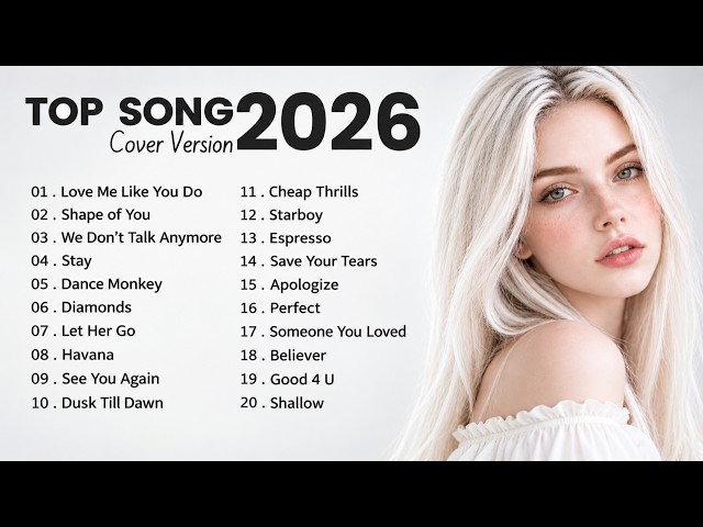 Top Songs Cover Version TopHit20. Hot Music Pop Playlist Best Song 🎙✨ 2026