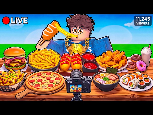 ROBLOX STREAM A MUKBANG..