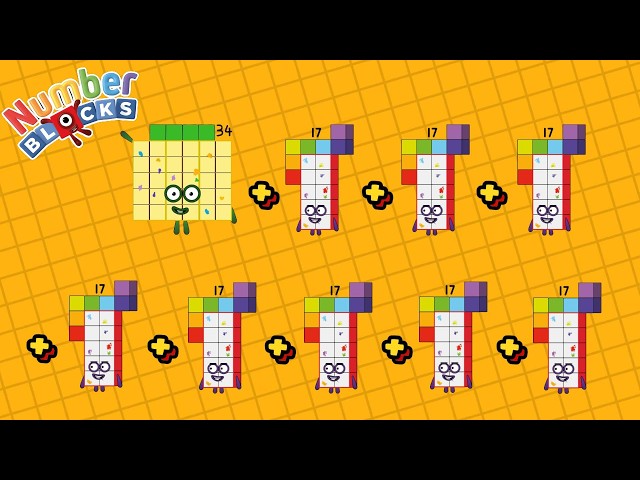 NUMBERBLOCKS 11 TO 19 TIMES TABLE | REPEATED ADDITION & MULTIPLICATION | MATHS FOR KIDS ColorArt_id
