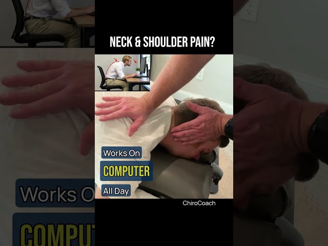 Loud Neck Adjustment | Sits @ Computer All Day Now Has Neck & Shoulder Pain!