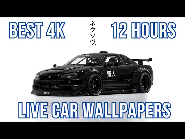 12 Hours Black Nissan GT-R R34 | 4K Live Wallpaper for PC & Wallpaper Engine