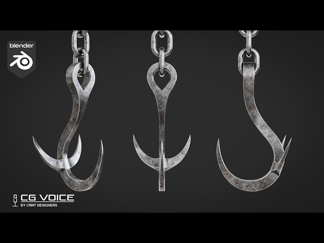 How to Model a Realistic Hook in Blender | Hard Surface Modeling | Subdivision Surface Modeling