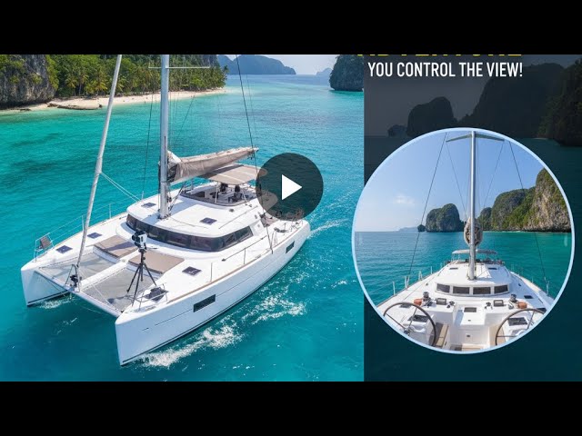 Sailing Between Islands in 360° | Catamaran Adventure in 4K