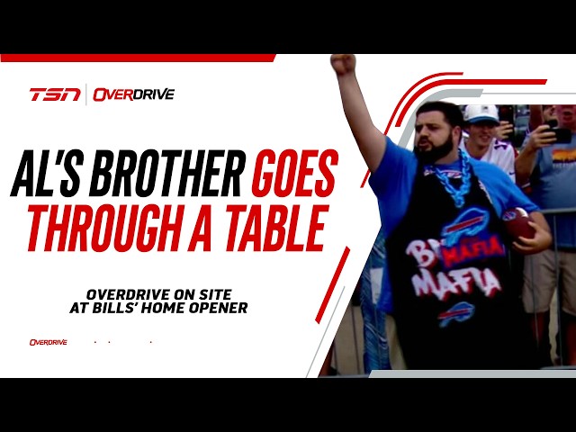 Al’s Brother goes through a table ahead of Bills home opener