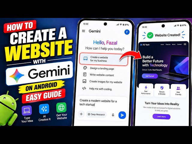How to Create a Website with Gemini on Android | Easy Guide