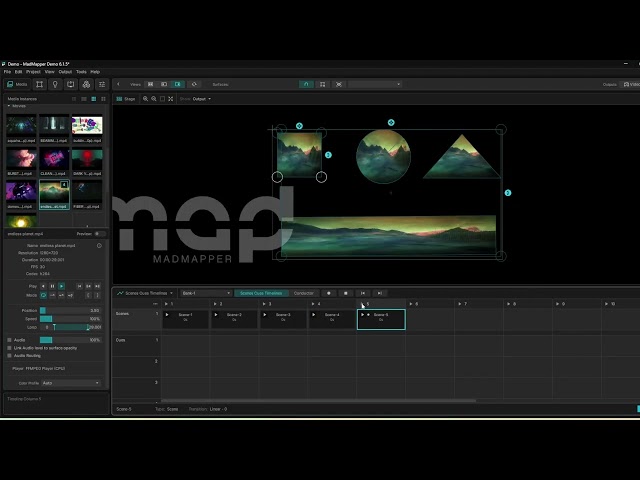 Creando escenas en MadMapper