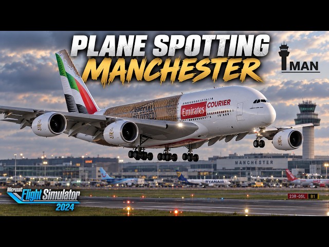 Realistic Plane Spotting at Manchester Airport | MSFS 2024