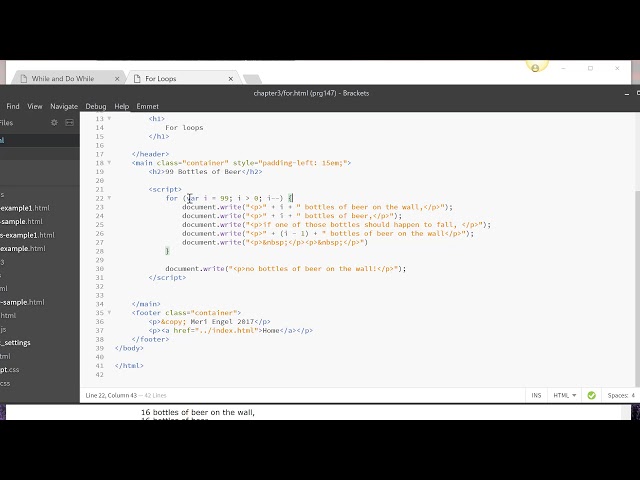 JavaScript For loops