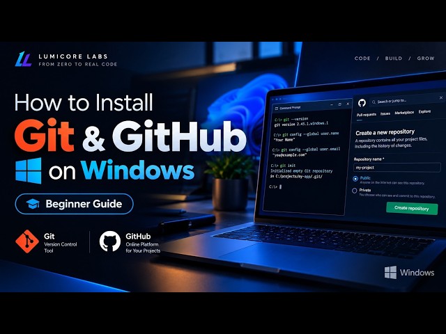 How to Install Git & Set Up GitHub on Windows (Beginner Guide)