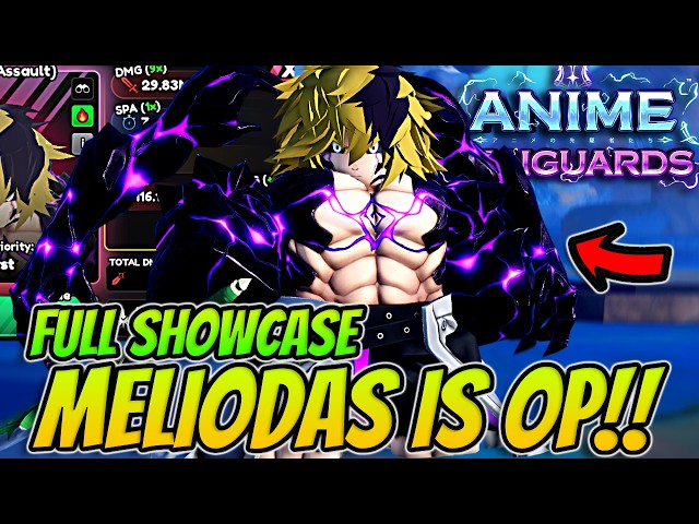 *NEW* Meliodas Unit FULL SHOWCASE In Anime Vanguards. BROKEN UNIT!