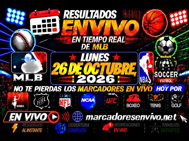 Resultados en Vivo de MLB [ NBA [ Futbol [ NHL [ WNBA [ NFL [ NCAA [ Tenis [ UFC[ EN TIEMPO REAL