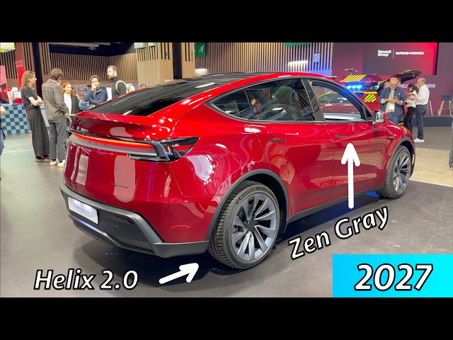 Tesla Model Y Juniper 2027 Zen Gray Interior & 20" Helix 2.0 First Look